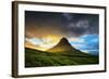 Diving Midnight Light, Summer Kirkjufell Iceland-Vincent James-Framed Photographic Print