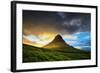 Diving Midnight Light, Summer Kirkjufell Iceland-Vincent James-Framed Photographic Print