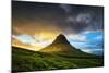 Diving Midnight Light, Summer Kirkjufell Iceland-Vincent James-Mounted Photographic Print