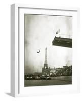 Diving Off a Platform on the Ile Des Cygnes-null-Framed Photographic Print