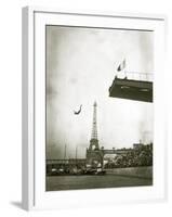 Diving Off a Platform on the Ile Des Cygnes-null-Framed Photographic Print