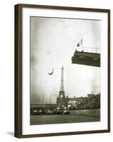 Diving Off a Platform on the Ile Des Cygnes-null-Framed Photographic Print