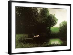 Diving Pig-Michael Sowa-Framed Art Print