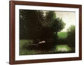 Diving Pig-Michael Sowa-Framed Art Print