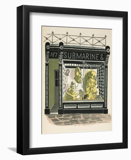 Diving Shop-Eric Ravilious-Framed Premium Giclee Print
