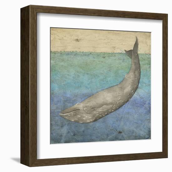 Diving Whale I-Megan Meagher-Framed Art Print