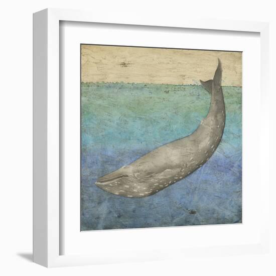 Diving Whale I-Megan Meagher-Framed Art Print