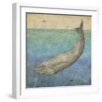 Diving Whale I-Megan Meagher-Framed Art Print