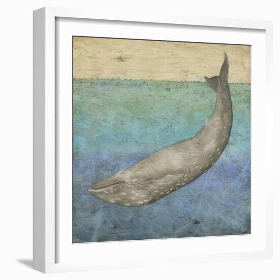 Diving Whale I-Megan Meagher-Framed Art Print