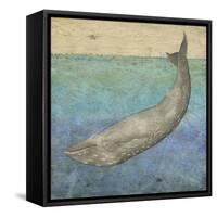 Diving Whale I-Megan Meagher-Framed Stretched Canvas