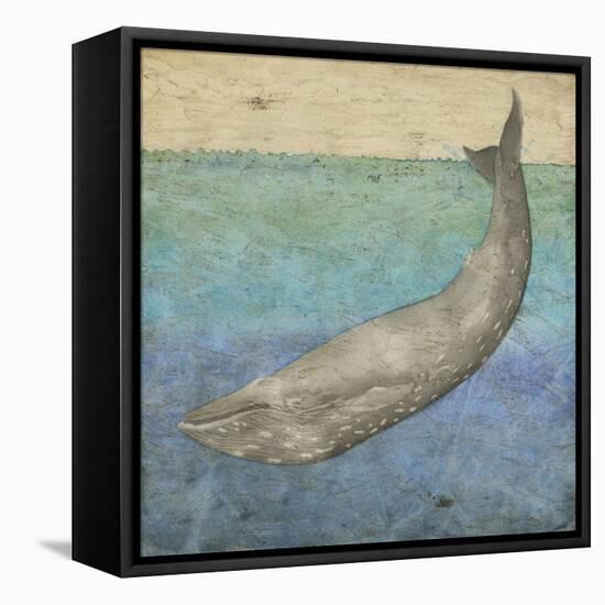 Diving Whale I-Megan Meagher-Framed Stretched Canvas