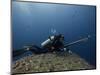 Diving With Spear Gun, Wolf Island, Galapagos Islands, Ecuador-Pete Oxford-Mounted Photographic Print