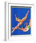 "Diving Women and Man,"August 1, 1932-John Newton Howitt-Framed Giclee Print