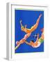 "Diving Women and Man,"August 1, 1932-John Newton Howitt-Framed Giclee Print