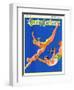 "Diving Women and Man," Country Gentleman Cover, August 1, 1932-John Newton Howitt-Framed Giclee Print