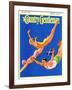 "Diving Women and Man," Country Gentleman Cover, August 1, 1932-John Newton Howitt-Framed Giclee Print