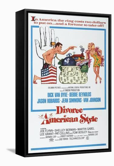 Divorce American Style, US poster, Dick Van Dyke, Debbie Reynolds, 1967-null-Framed Stretched Canvas