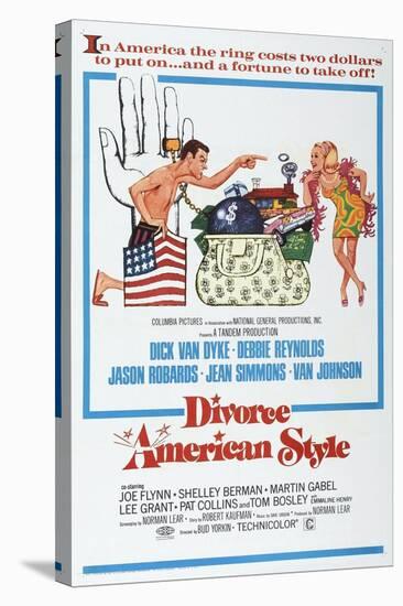 Divorce American Style, US poster, Dick Van Dyke, Debbie Reynolds, 1967-null-Stretched Canvas