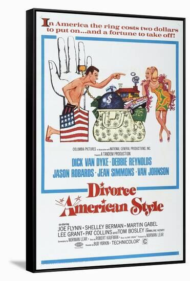 Divorce American Style, US poster, Dick Van Dyke, Debbie Reynolds, 1967-null-Framed Stretched Canvas