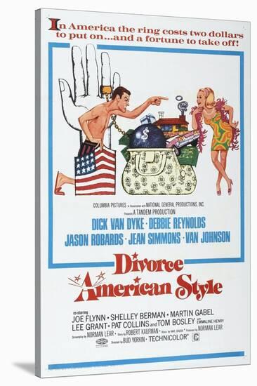 Divorce American Style, US poster, Dick Van Dyke, Debbie Reynolds, 1967-null-Stretched Canvas