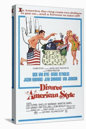 Divorce American Style, US poster, Dick Van Dyke, Debbie Reynolds, 1967-null-Stretched Canvas