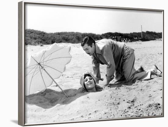 Divorce - Italian Style, Marcello Mastroianni, Daniela Rocca, 1961-null-Framed Photo