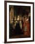 Divorce of Henry Viii and Catherine of Aragon before Cardinal of Wolsey Ca. 1530-Eugene Deveria-Framed Art Print