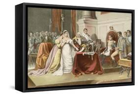 Divorcement of Josephine-Henri-frederic Schopin-Framed Stretched Canvas