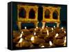 Diwali Deepak Lights (Oil and Cotton Wick Candles) and Shrine Decorations, India, Asia-Annie Owen-Framed Stretched Canvas