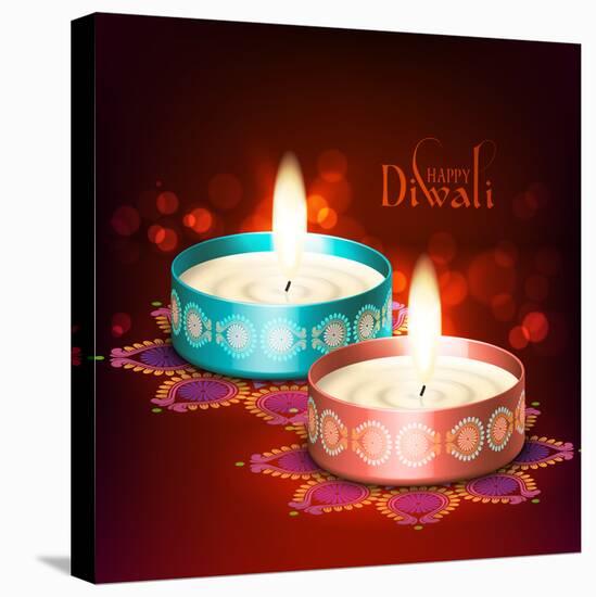 Diwali Oil Lamp-yienkeat-Stretched Canvas