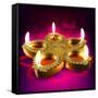 Diwali Oil Lamp-yienkeat-Framed Stretched Canvas