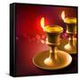 Diwali Oil Lamp-yienkeat-Framed Stretched Canvas