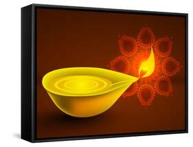 Diwali Oil Lamp-yienkeat-Framed Stretched Canvas