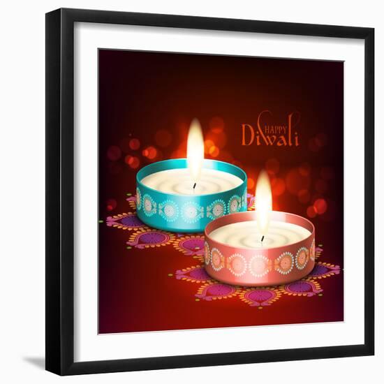 Diwali Oil Lamp-yienkeat-Framed Photographic Print