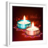 Diwali Oil Lamp-yienkeat-Framed Photographic Print