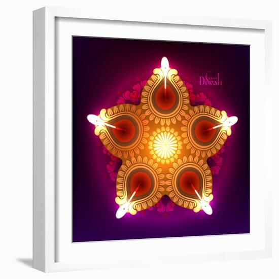 Diwali Oil Lamp-yienkeat-Framed Photographic Print