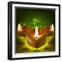 Diwali Oil Lamp-yienkeat-Framed Photographic Print