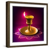 Diwali Oil Lamp-yienkeat-Framed Photographic Print