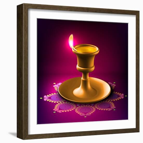 Diwali Oil Lamp-yienkeat-Framed Photographic Print