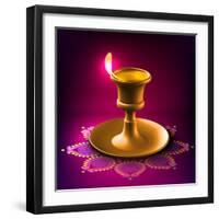 Diwali Oil Lamp-yienkeat-Framed Photographic Print