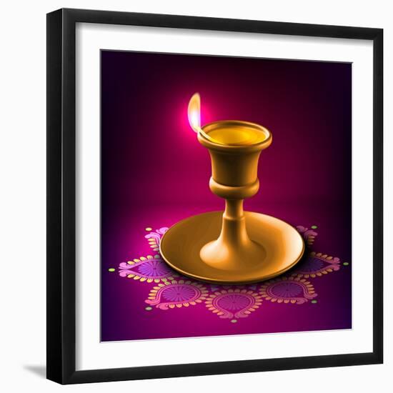 Diwali Oil Lamp-yienkeat-Framed Photographic Print