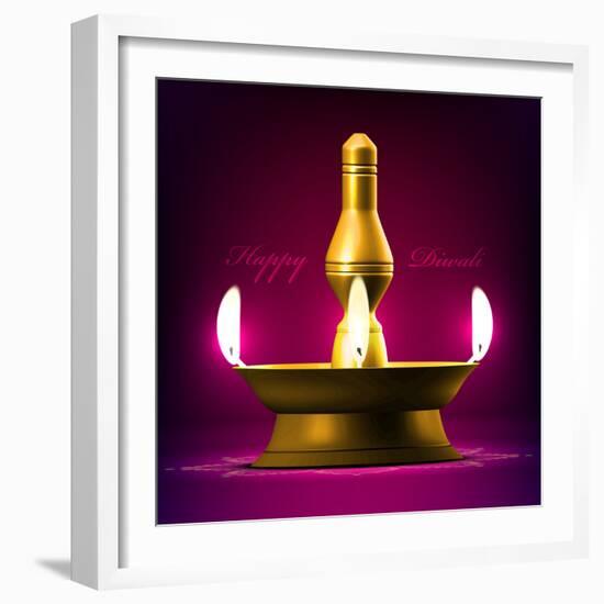 Diwali Oil Lamp-yienkeat-Framed Photographic Print