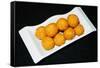 Diwali Sweet Laddoo-WITTY-Framed Stretched Canvas