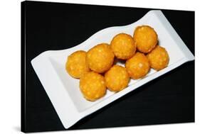 Diwali Sweet Laddoo-WITTY-Stretched Canvas