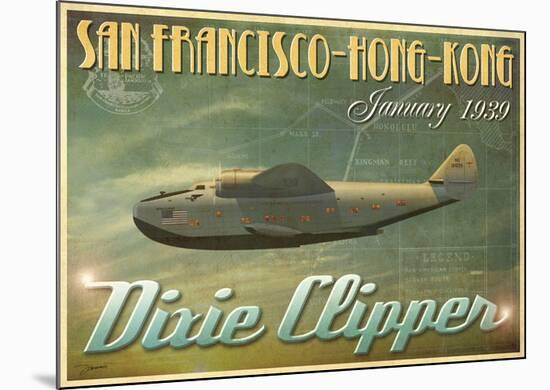 Dixie Clipper-Carlos Casamayor-Mounted Art Print