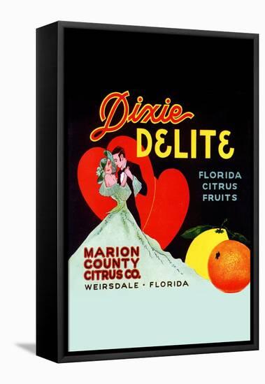 Dixie Delite Florida Citrus Fruits-null-Framed Stretched Canvas