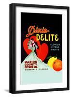 Dixie Delite Florida Citrus Fruits-null-Framed Art Print