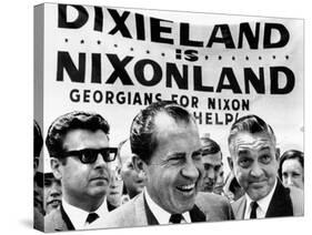 'Dixieland Is Nixonland', Reads a Big Sign Behind Republican Presidential Candidate, Richard Nixon-null-Stretched Canvas