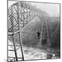 Dixon Crossing Niagara on a Tightrope-George H Barker-Mounted Photographic Print