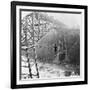 Dixon Crossing Niagara on a Tightrope-George H Barker-Framed Photographic Print